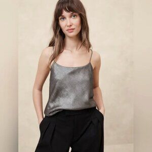 NWT Banana Republic Silky Camisole in Gunmetal Small